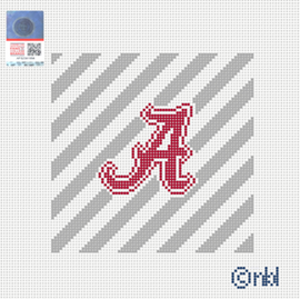 Alabama Stripe Needlepoint Canvas
