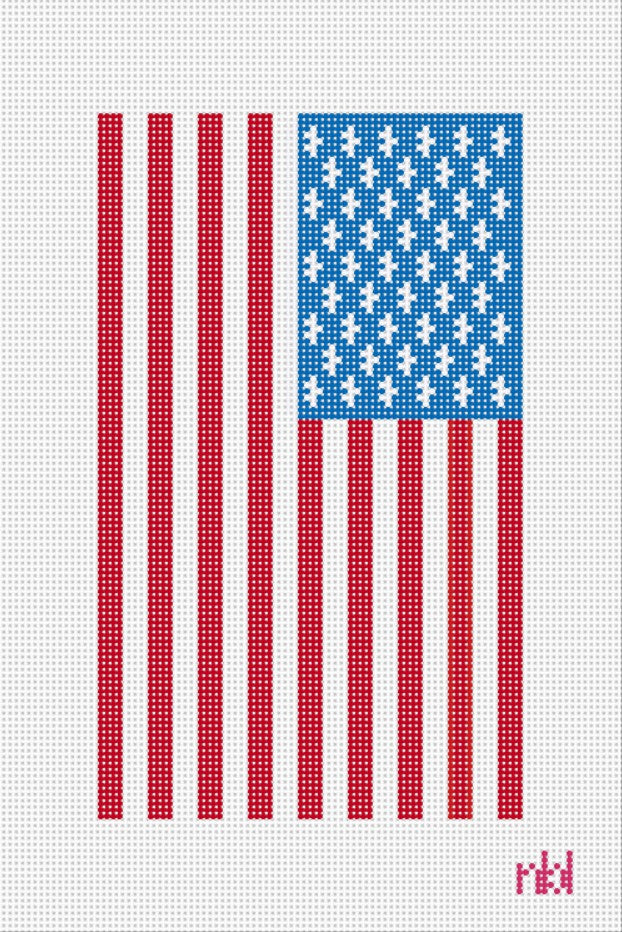 American Flag Mini Flag Kit - Needlepoint by Laura