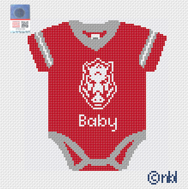 Arkansas Baby Onesie Needlepoint Canvas