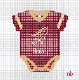 Florida State Baby Onesie Needlepoint Canvas