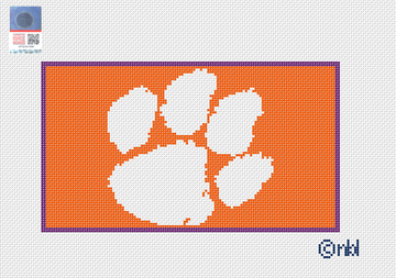 Clemson Purse Insert with Paw