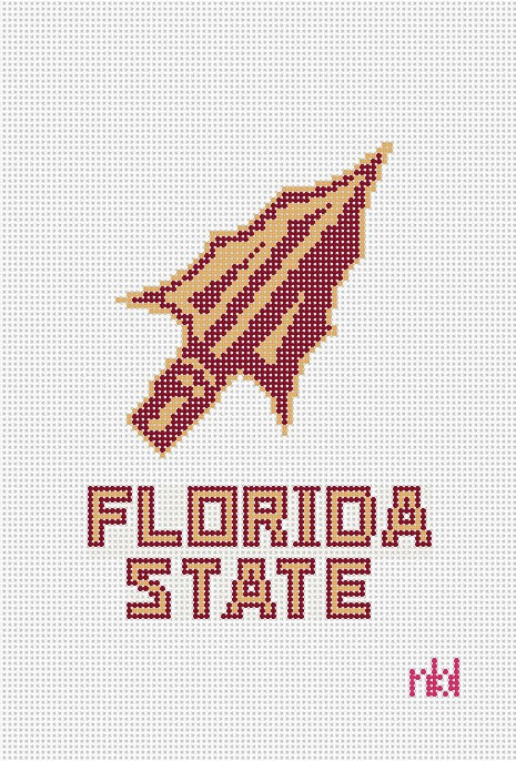 Florida State Mini Flag Kit - Needlepoint by Laura