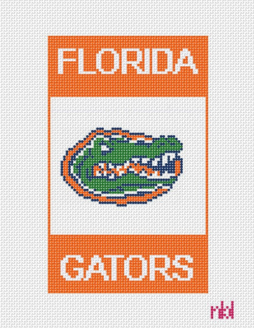 Florida Gator Mini Flag Kit - Needlepoint by Laura