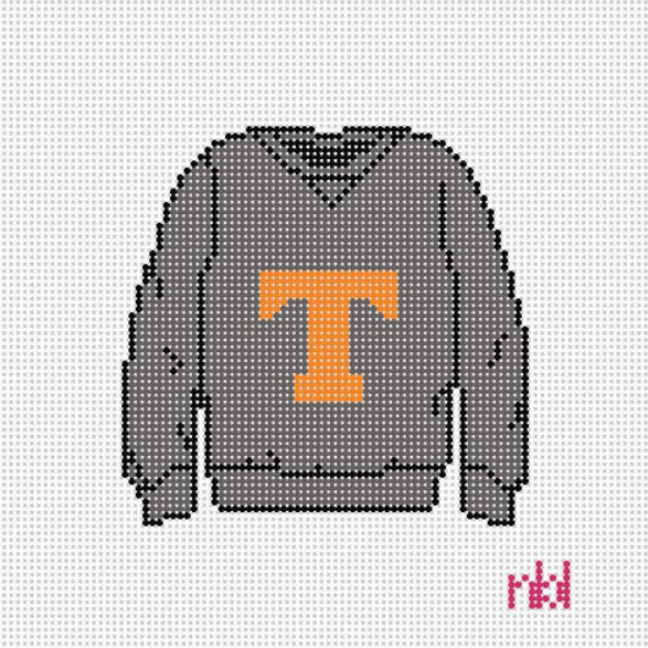 Tennessee Sweatshirt Needlepoint Canvas - Needlepoint by Laura