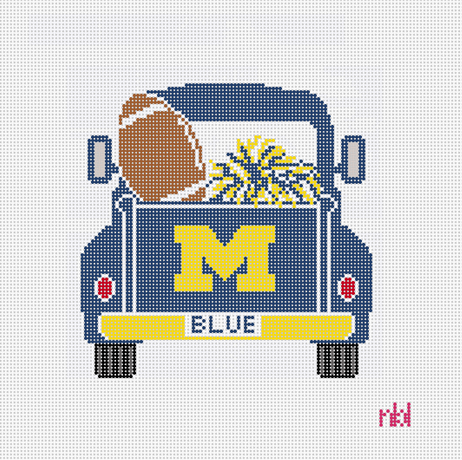 Michigan Vintage Truck - Needlepoint by Laura