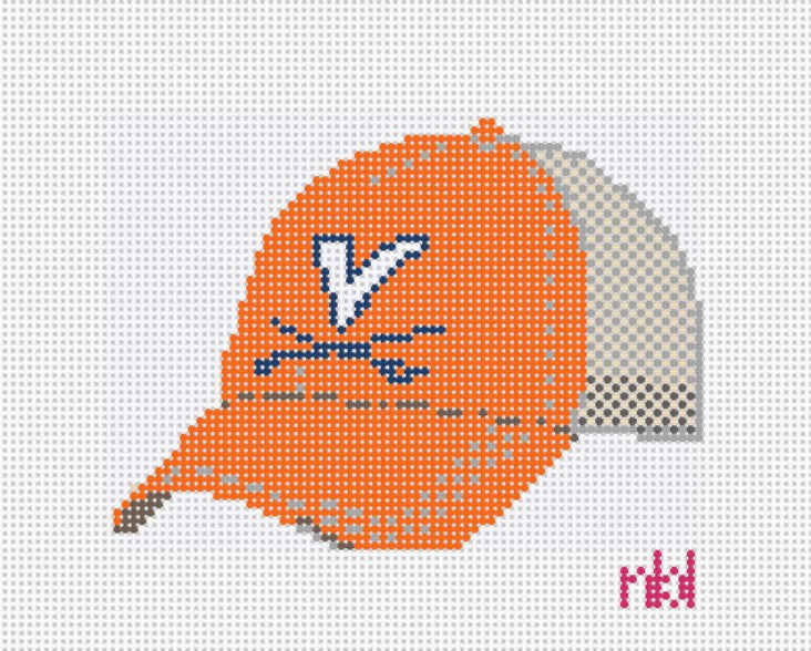 Virginia Trucker Style Baseball Cap - Needlepoint by Laura