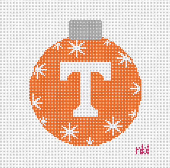 Tennessee Snowflake Christmas Ball - Needlepoint by Laura