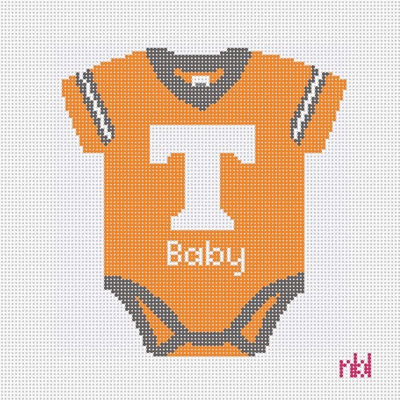 Tennessee Baby Onesie - Needlepoint by Laura