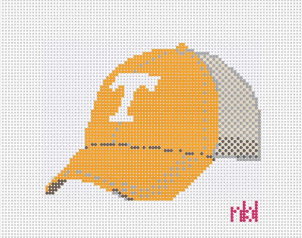 Tennessee Trucker Style Baseball Cap - Needlepoint by Laura