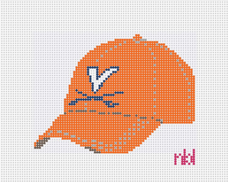 Virginia Baseball Cap - Needlepoint by Laura