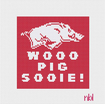 Arkansas Needlepoint Canvas- 4 inch square - Needlepoint by Laura