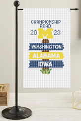 Michigan National Champs Mini Flag Kit - Needlepoint by Laura