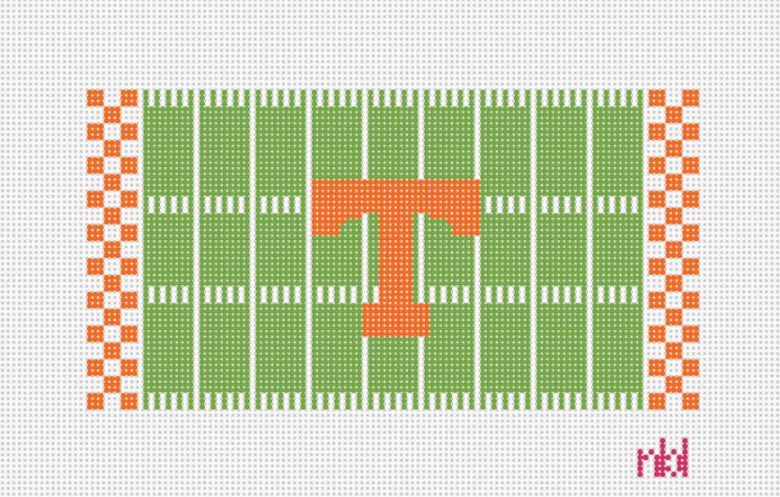 Tennessee Football Field Canvas - Needlepoint by Laura