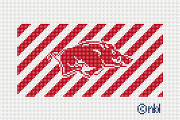 Arkansas Stripe Sunglass Case Canvas 3 x 6