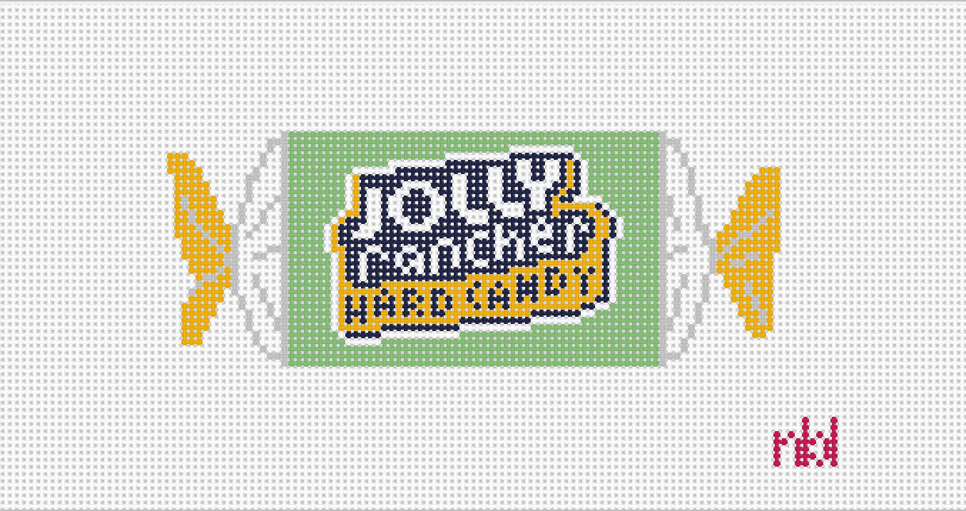 Jolly Rancher Candy Needlepoint Canvas - Needlepoint by Laura