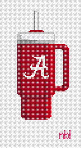 Alabama Tumbler - Needlepoint by Laura