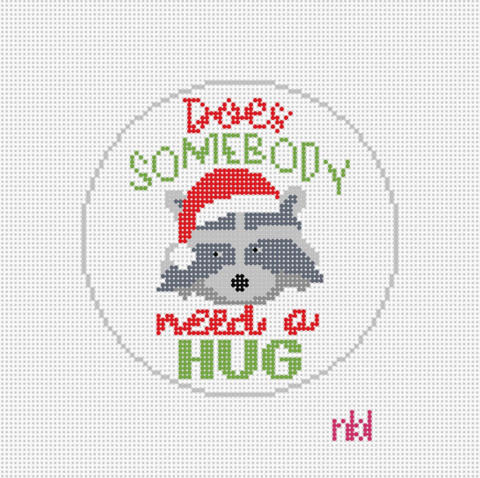 Elf Canvas Does somebody need a hug - Needlepoint by Laura