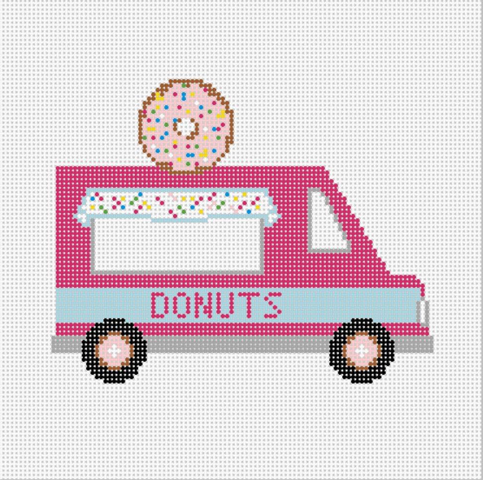 Donut Truck - Needlepoint by Laura