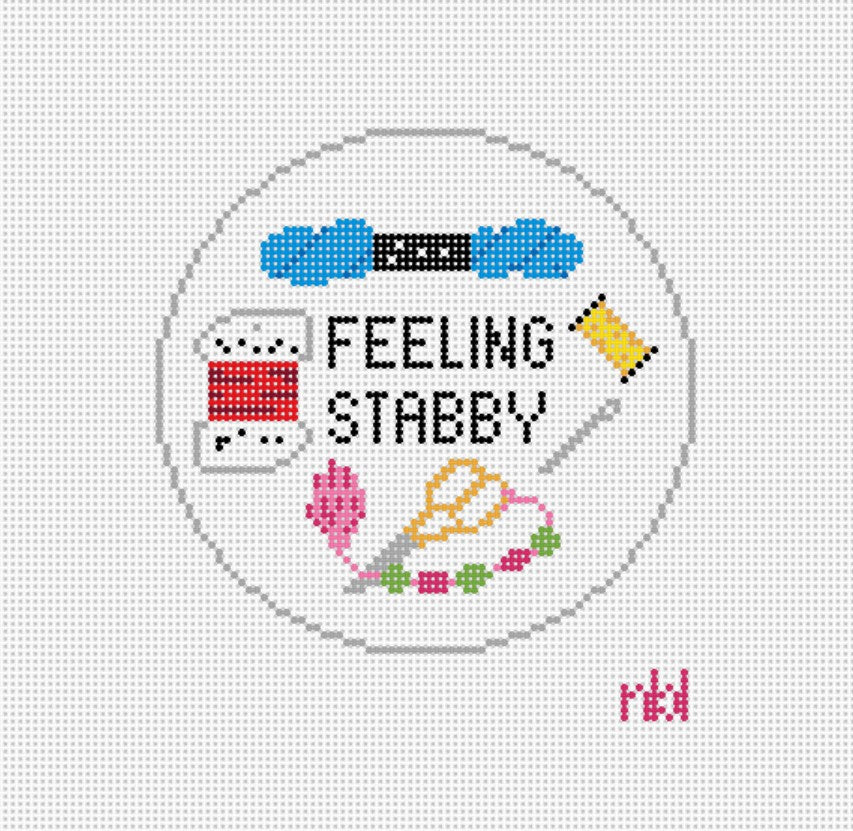 Feeling Stabby - Needlepoint by Laura