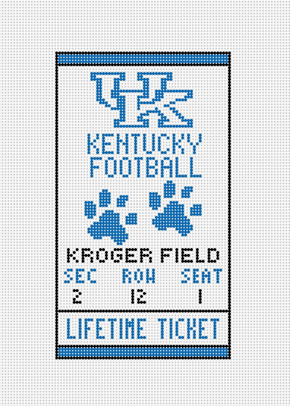 Kentucky Season Ticket canvas - Needlepoint by Laura
