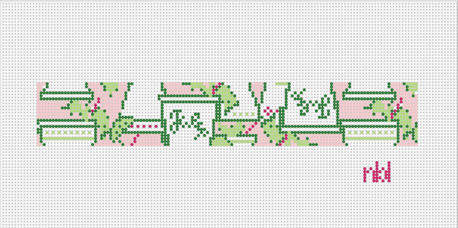 Mint Julep Needlepoint Key Fob Canvas - Needlepoint by Laura