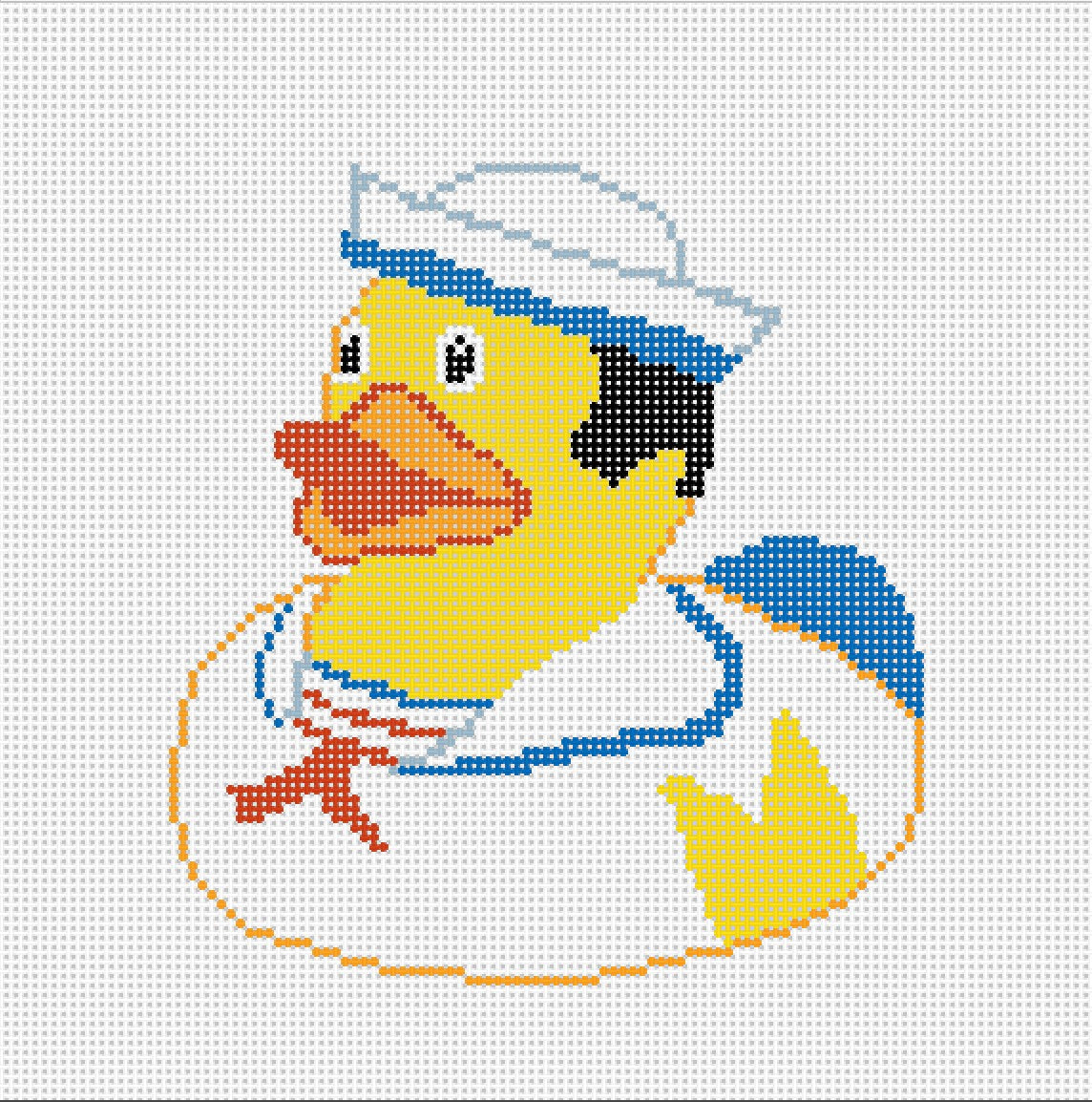 Sailor Duck - Needlepoint by Laura