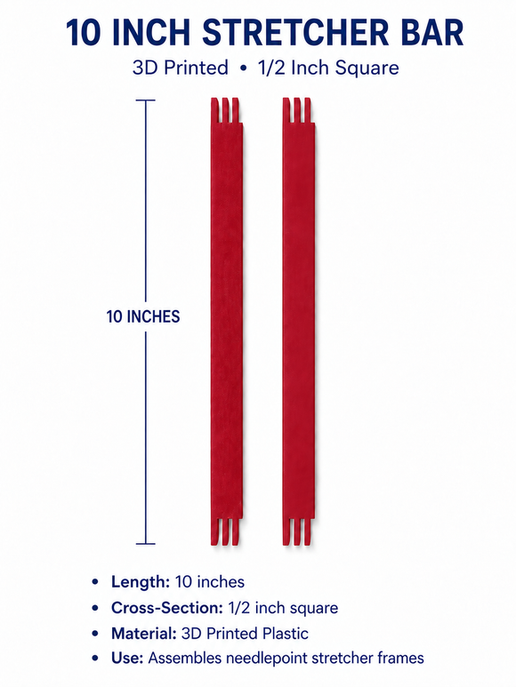 Stretcher Bars- 3D 10 inch pair