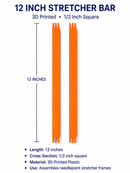 Stretcher Bars- 3D 12 inch pair-3