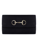 Avery Clutch - Black - XL Gold Charms-7