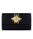 Avery Clutch - Black - XL Gold Charms-8