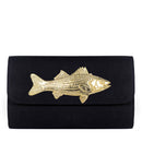 Avery Clutch - Black - XL Gold Charms-11