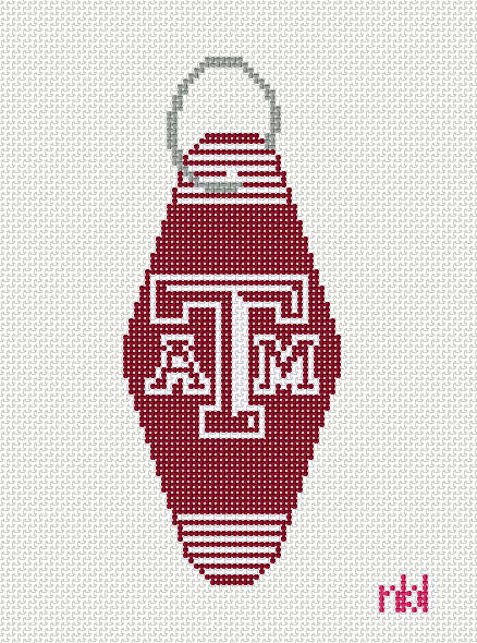 Texas A and M Vintage Hotel Key Canvas - Needlepoint by Laura