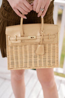 Margo Camel -  Wicker Handbag-11