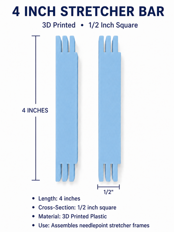 Stretcher Bars- 3D 4 inch pair - 0