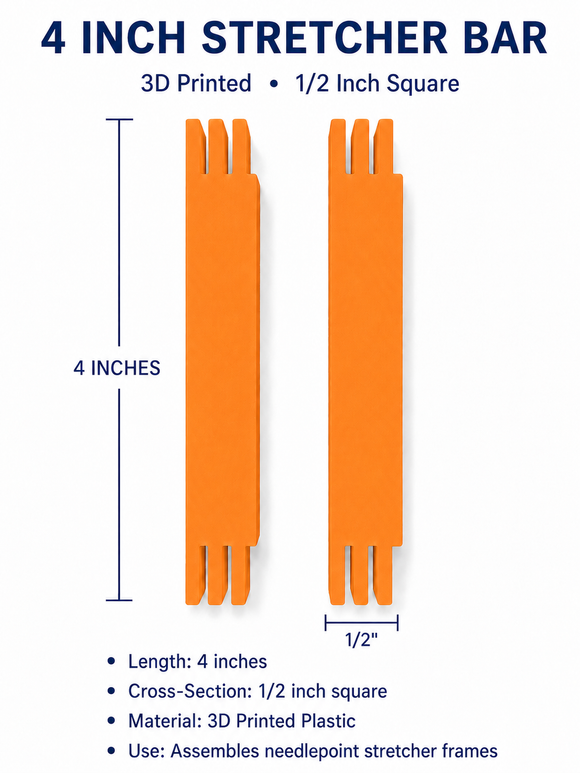 Stretcher Bars- 3D 4 inch pair
