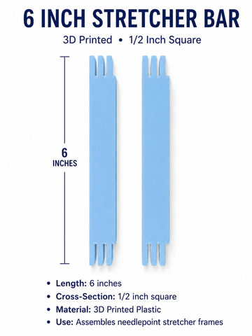 Stretcher Bars- 3D 6 inch pair - 0