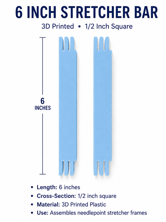 Stretcher Bars- 3D 6 inch pair
