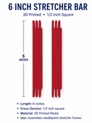 Stretcher Bars- 3D 6 inch pair-5