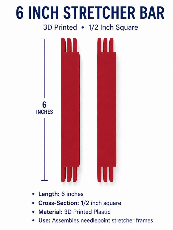 Stretcher Bars- 3D 6 inch pair