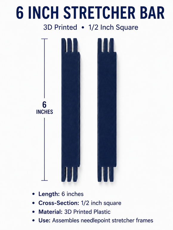 Stretcher Bars- 3D 6 inch pair