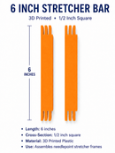 Stretcher Bars- 3D 6 inch pair-4