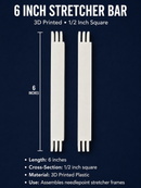 Stretcher Bars- 3D 6 inch pair-3