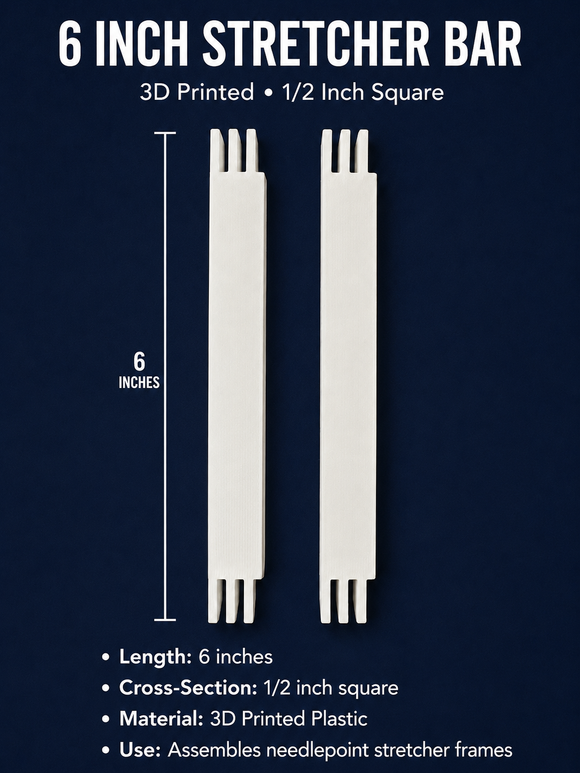 Stretcher Bars- 3D 6 inch pair