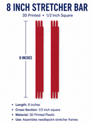 Stretcher Bars- 3D 8 inch pair-5