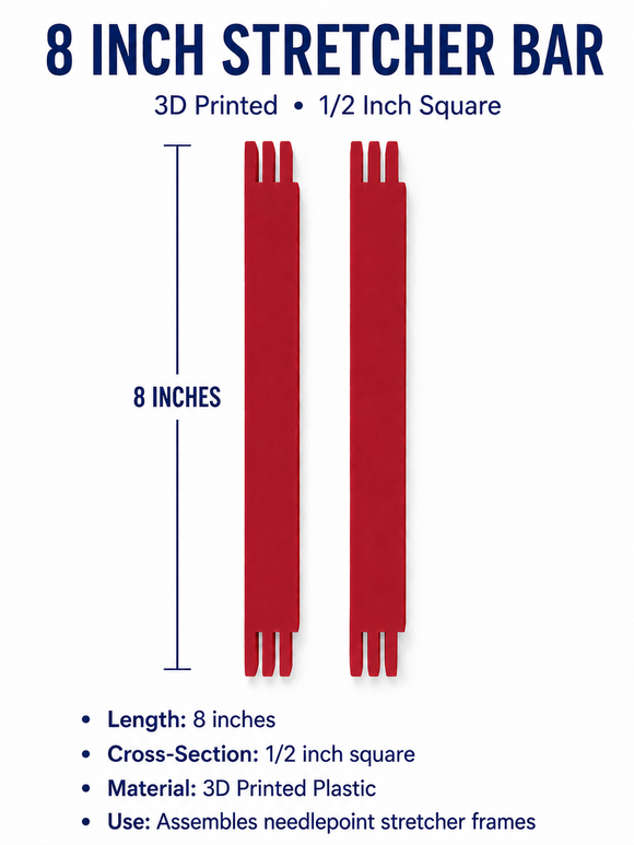Stretcher Bars- 3D 8 inch pair