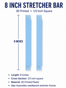 Stretcher Bars- 3D 8 inch pair-2