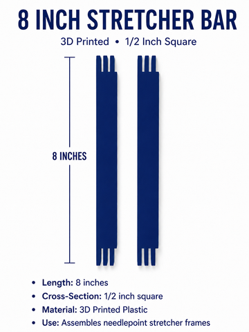 Stretcher Bars- 3D 8 inch pair