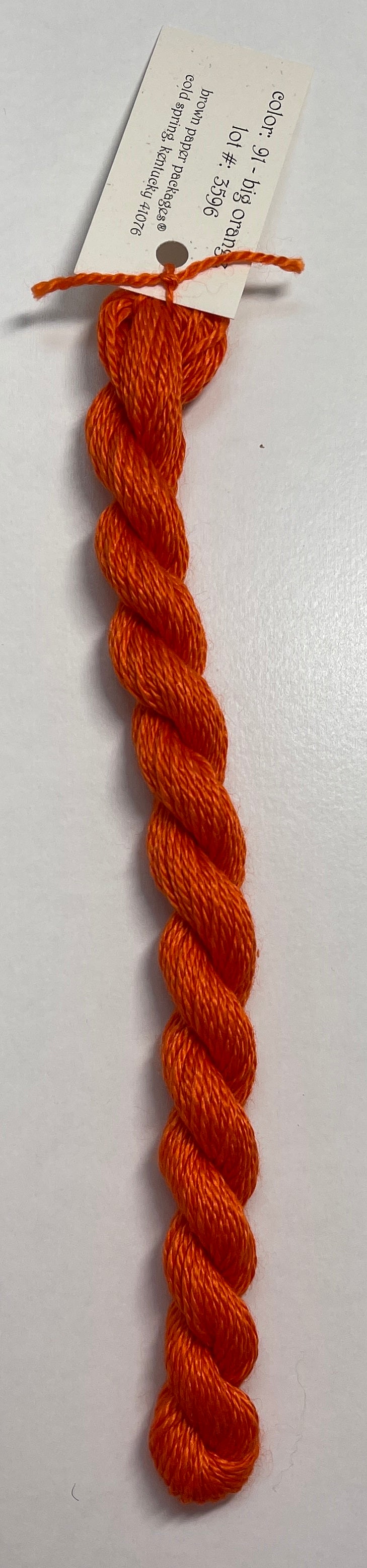 Silk and Ivory 91 Big Orange - Needlepoint by Laura