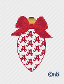 Alabama On Repeat Bow Light Bulb 18 Mesh Needlepoint Canvas, 3x4.75-1