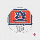 Auburn Basketball Net Needlepoint Canvas-1